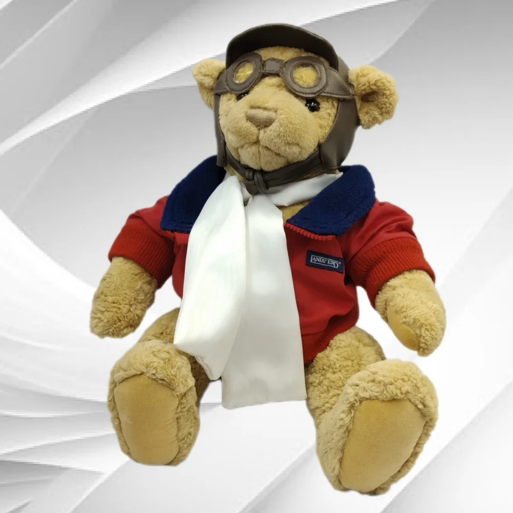 Lands End Gund~ Pilot Explorer Bear Bearon Von Ops Aviator Plush